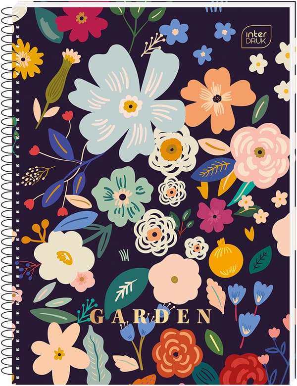 A4 cirkulær notesbog 80# M 70G med perf HS Garden Interprint