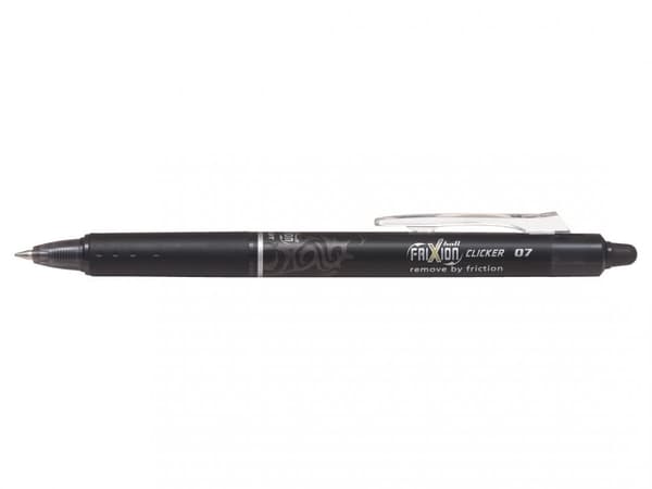 Sæt Pilot Frixion Cliker Black Pen + Frixion Black Refill + Frixion Highlighter PIBLRT-FR7-B+SW+S1