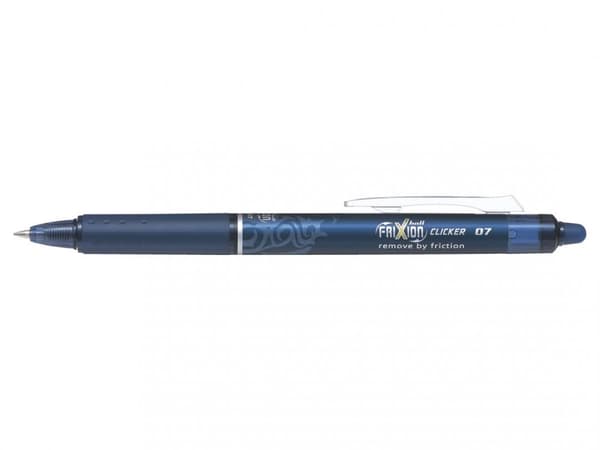 Sæt med Pilot Frixion Cliker 0.7 Navy Blue Kuglepen + Frixion Navy Blue Refill + Frixion Highlighter PIBLRT-FR7-BB+SW+S1