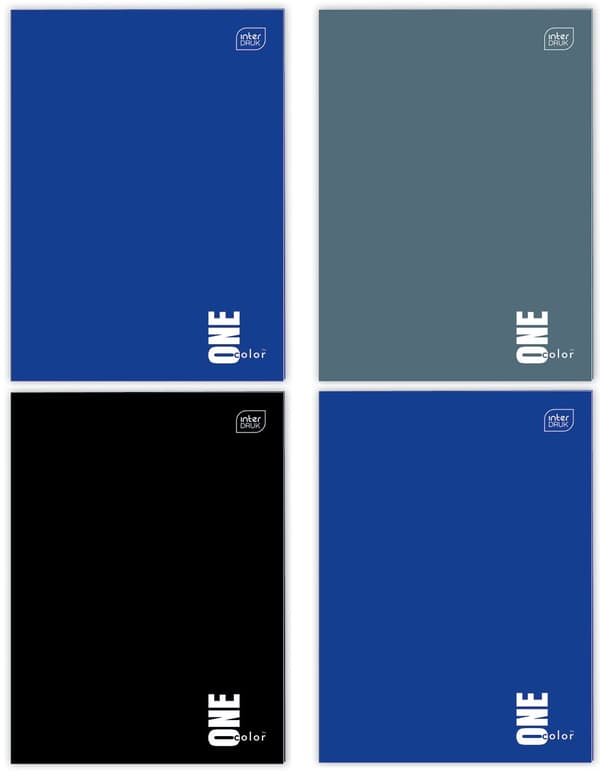 Notebook A4/80 #KRATA UV One Colour Interdruk ZEA480#ONE SET 5stk.