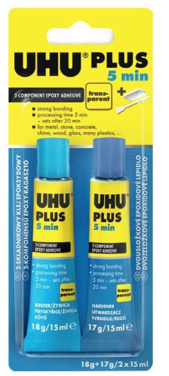Epoxy Resin Glue Plus 2x15ml Blister UHU 40381UHU