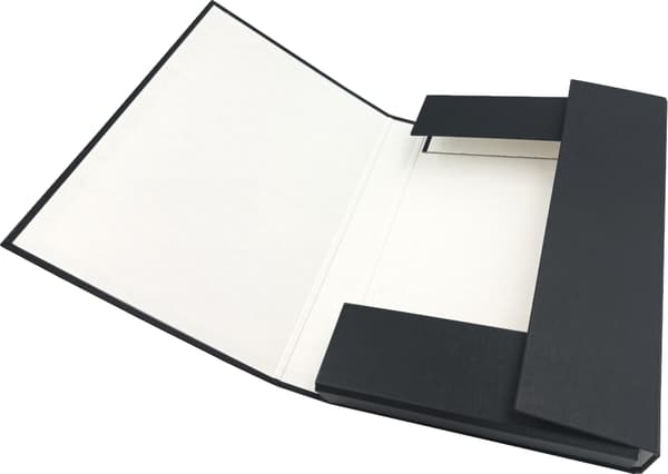 Mapp A4 Med resårband Svart 40mm Dolphin