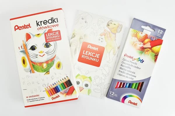 Pentel tegne lektionssæt + blyanter