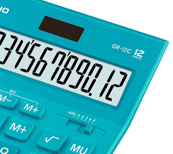 Casio GR-12C-LB Lyseblå Lommeregner