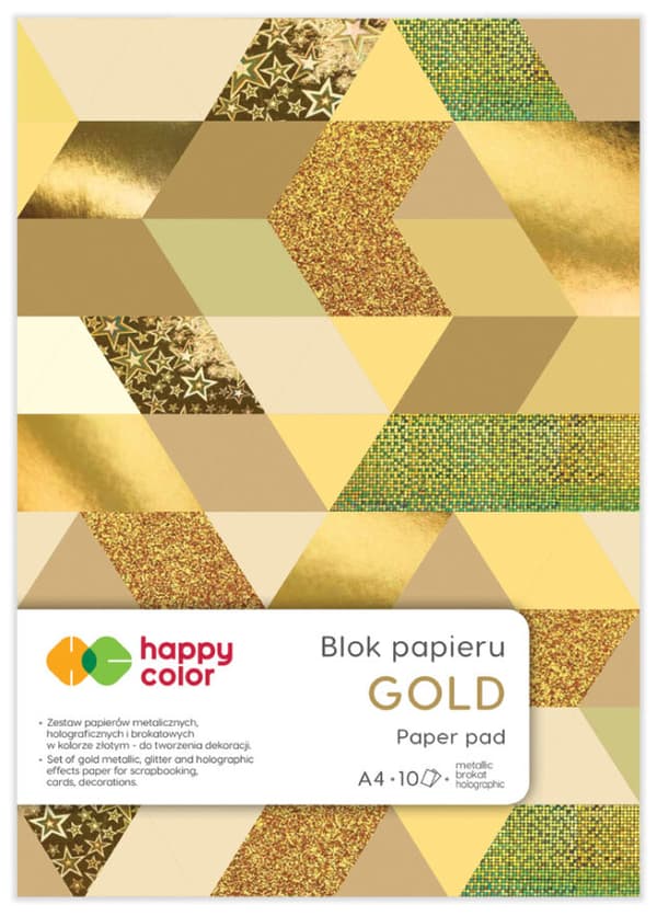 Blok Guld A4 10 ark 150-230g Happy Color HA 3820 2030-MG