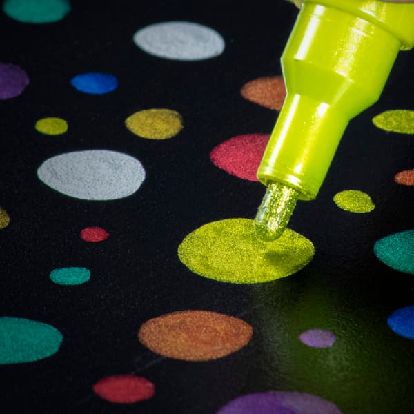 Schneider Paint-It metallisk akryl tusch 2 mm 4 stykker - blå, rød, gul, grøn