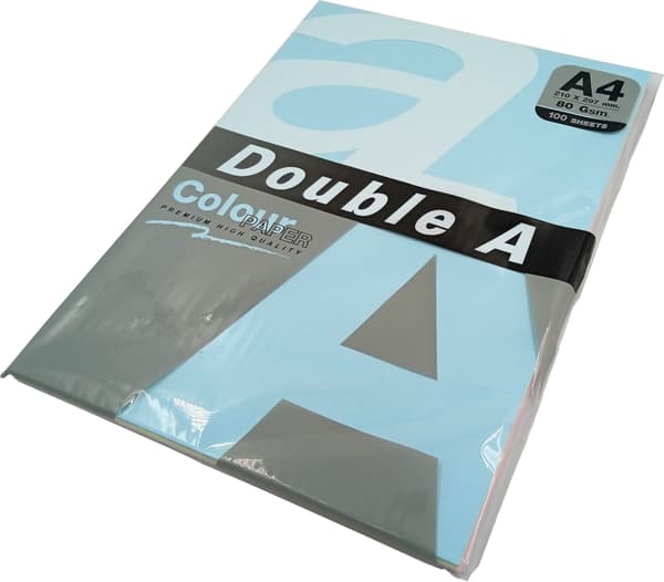 Paperin väri A4 Double A Mix Pastelli 5 väriä /100 arkkia/