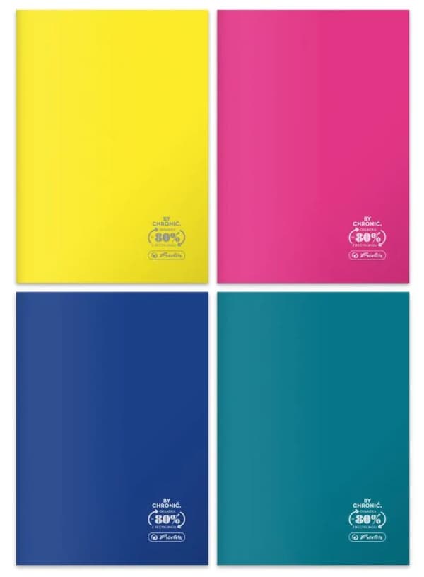 A4/60k notebook Herlitz PP Colors FSC-rutnät