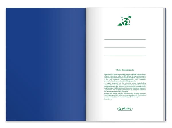 A4/60k notebook Herlitz PP Colors FSC-rutnät