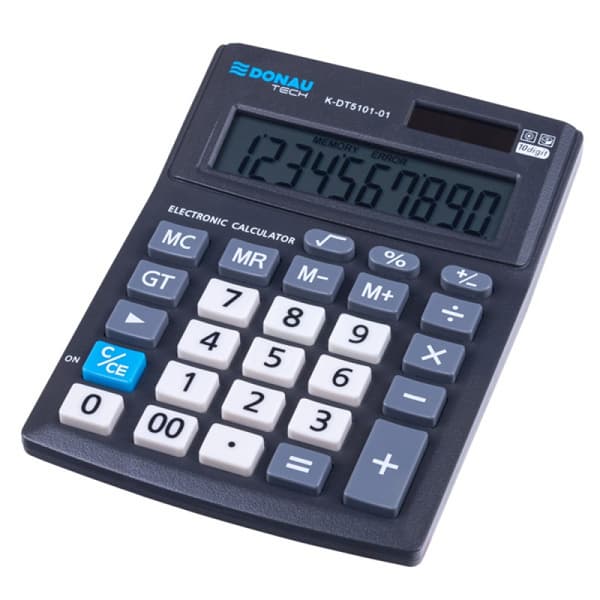 DONAU TECH K-DT5101 Miniräknare 134x101x30mm Svart