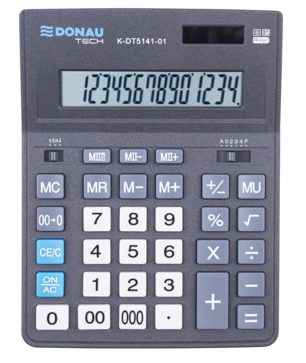 Miniräknare DONAU TECH K-DT5141-01 201x155x35mm Svart