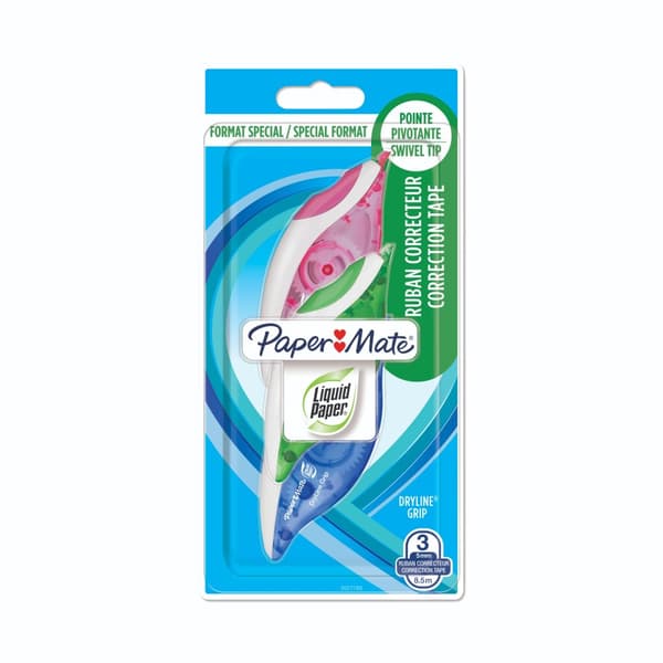 Korrigeringstape Paper-Mate DryLine Grip 5mm/8,5m /3 st/ 2027780
