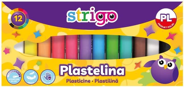 Strigo Plasticine 12 farver SSC332