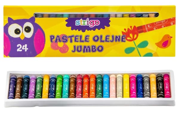 Jumbo Oljepastell 24 Färger Strigo SSC030