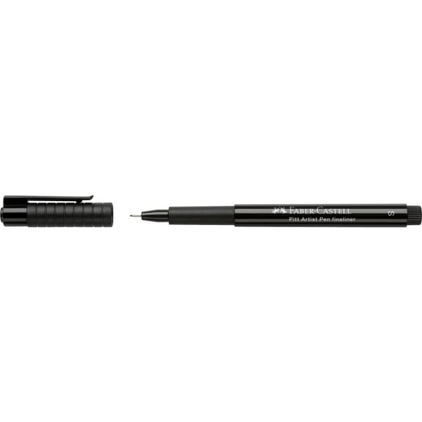 Pitt Artist Pen Black Set Nibs Xxs, Xs, S, F, M, B, 1.5, Fm 8 Styck + Skissbok Faber-Castell 267102 FC