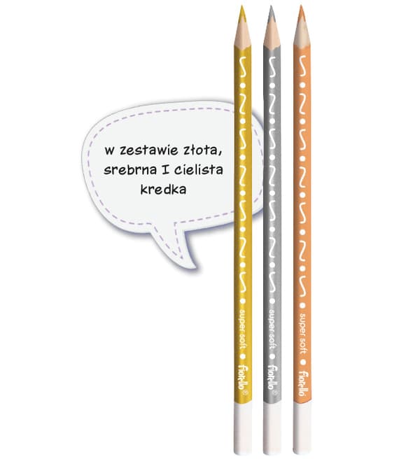 FIORELLO Super Soft blyanter 12 farver + 2 gratis spidsere trekantede Titus,