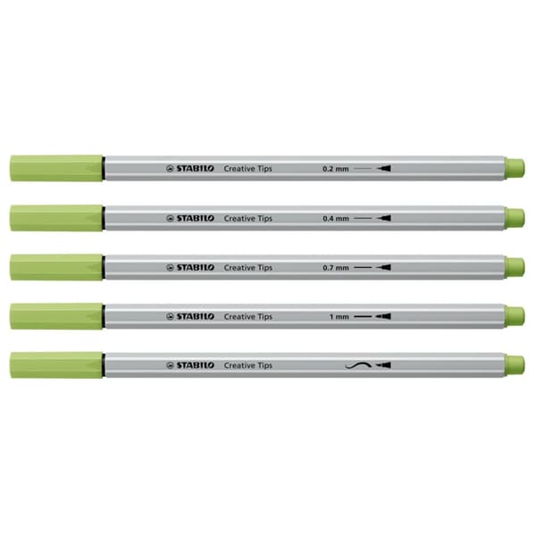 Set STABILO Creative Tips ARTY point 88/Flamaster Pen 68/Flamaster Pen 68 pensel - pastellfärger - metallfodral 30 st