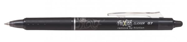 Pilot CLICKER BLACK Kulspetspenna 12 st + FRIXION BLACK REFILL 12 st PIBLRT-GREENPACK-B