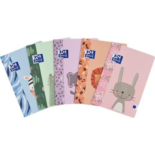 Oxford Kids Notebook A5/16k dobbelt linjefarvet 400170239