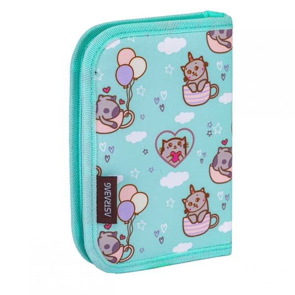 Enkelt Dobbelt Flap Penalhus Uden Udstyr Astrabag Kitty's Word AC1 503024001 Astra