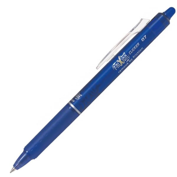 Pilot CLICKER BLUE kuulakärkikynä 12 kpl + FRIXION BLUE REFILL 12 kpl PIBLRT-GREENPACK-L