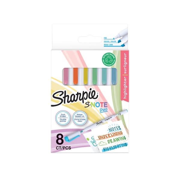 Sharpie S-note DUO Mix färger 8 st. 2182116