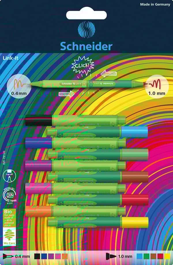 Schneider Link-IT Fineliner Sæt 0,4mm/1mm 5+5stk Mix Blister SR79120