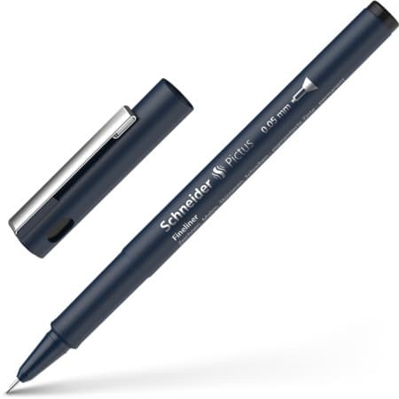Schneider Pictus Fineliner Sæt 3 stk i Etui Mix Tykkelser Sort SR197593