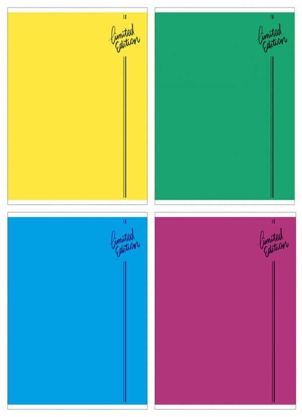 Notebook A5/60 Gimboo Line 16256271-99 BUNDEL /4 stycken/