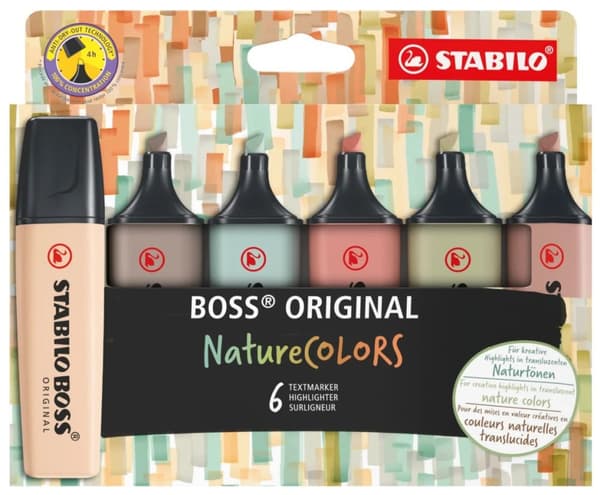 Stabilo Boss Original Nature Colors Highlighter 6 stk 70/6-2-2