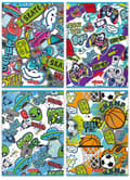 Miniatyrbillede 3 af 7: Notesbog A4/32 gitter til børns graffiti Herlitz 9500325