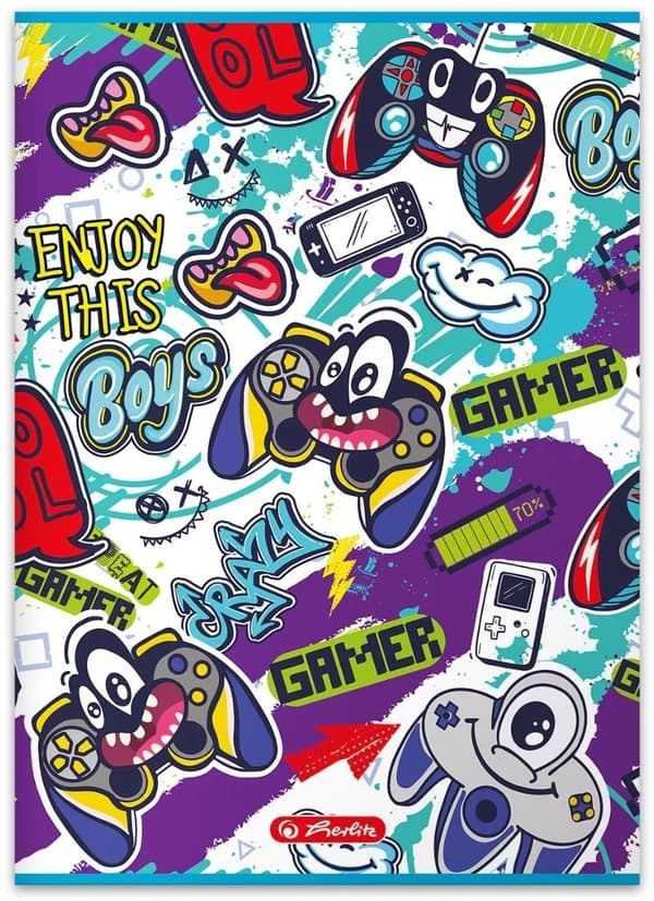 Notesbog A4/32 gitter til børns graffiti Herlitz 9500325