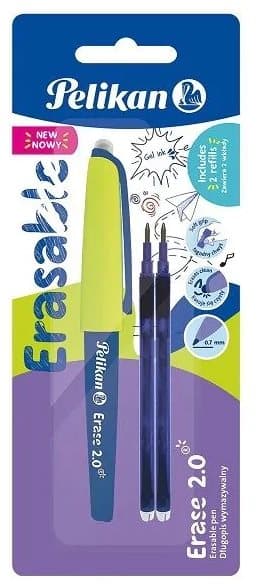 Erase 2.0 Erasable Pen, 2 Refills Pelikan Blue 9584939
