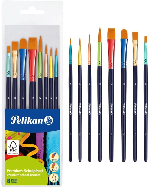 Pelikan Borstar 8 stycken Olika storlekar 701181