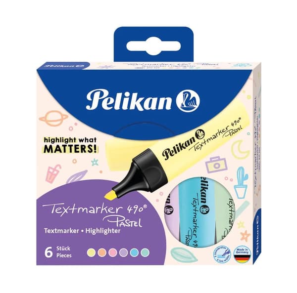 Pelikan Highlighter 490 Pastell Mix /6stk/ 817325