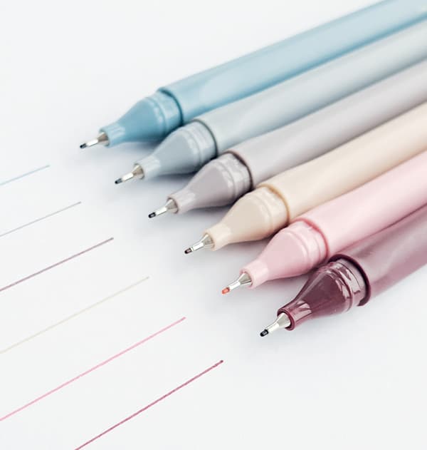 Fineliners 6 färger Satin Gold Interdruk