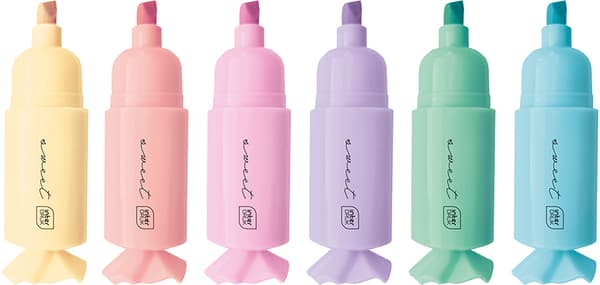 Highlighters 6 farver Sweet Interdruk