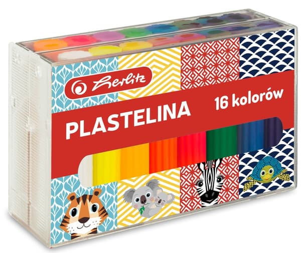 Herlitz Plasticine 16 farver søde dyr 9582636