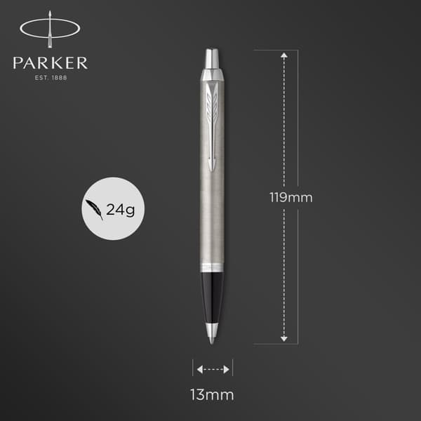 Sæt kuglepen + Parker IM Silver CT fyldepen i æske med etui 2214458