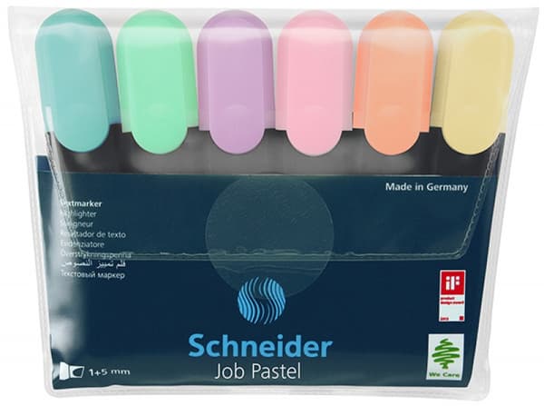 Schneider Job Pastel Highlighter /6 farver/ SR115097