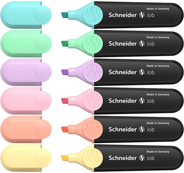 Schneider Job Pastel Highlighter /6 farver/ SR115097