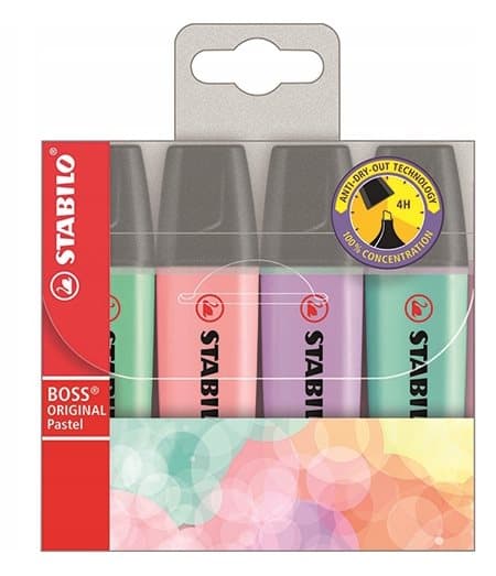 Stabilo Boss Highlighter Sæt /4 stk/ Pastel