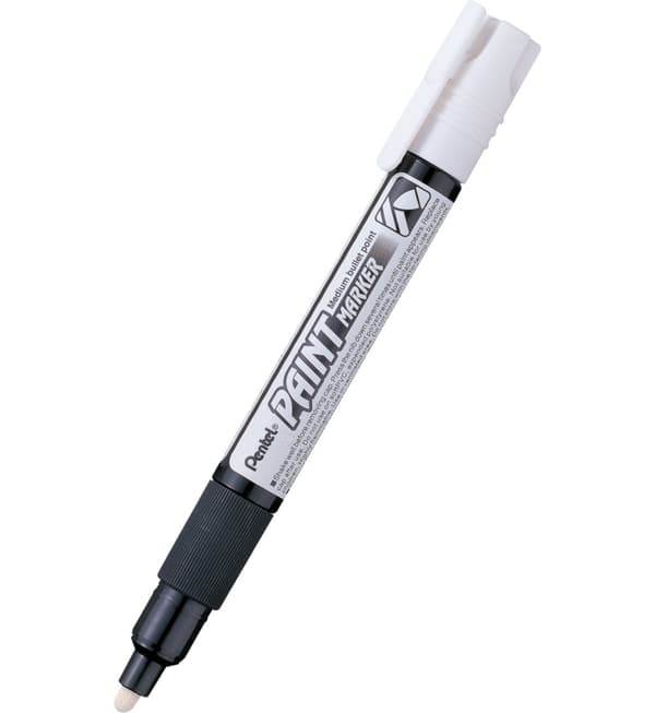 Pentel Rund Oljemarkör Vit För Renovering Bokstäver MMP20-W