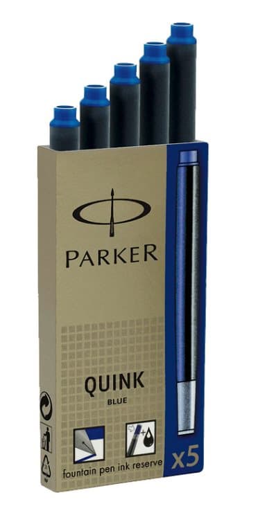 Parker bläckpatron lång/5 st/blå 1950384
