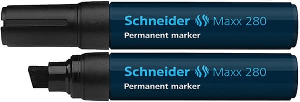 Permanent Marker Schneider Maxx 280 Jumbo Mejsel 4-12mm Sort SR128001