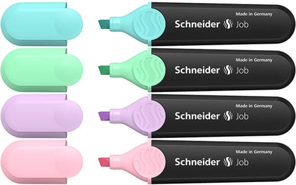 Schneider Job Pastel Highlighter /4 farver/ SR115098