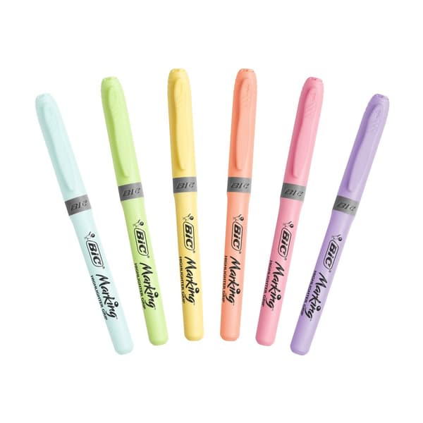 BIC Highlighter GRIP Pastel Blister 6 stk 992561