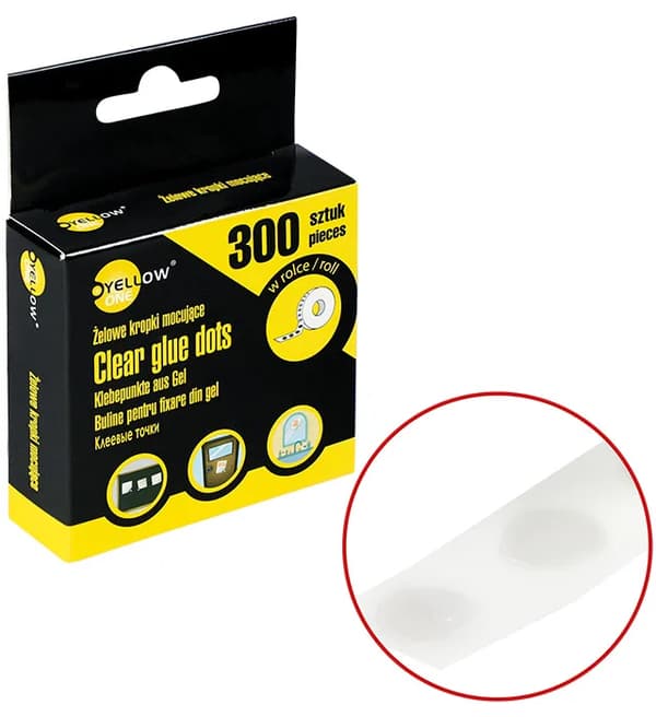 Gel Fixing Dots Roll Yellow One YL-10300 125-1042