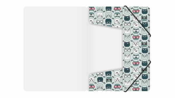 Mappe med elastik PP Biurfol Grey Cats