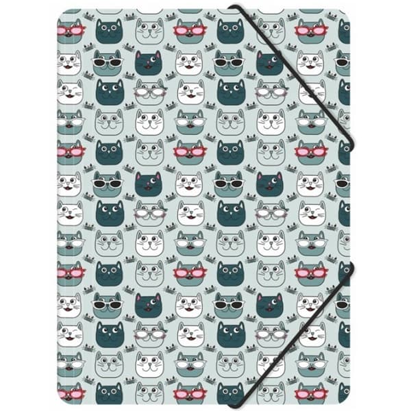 Folder med resårband PP Biurfol Grey Cats